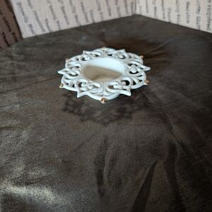 Lenox White and Gold Candle Holder